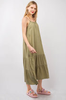 VERY J Ruffled A-Line Midi Cami Dress - Charming Charlie