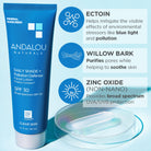 Andalou Naturals Daily Shade Face Sunscreen, SPF 30 Zinc Oxide Mineral Sunscreen, Sun + Pollution Defense Face Lotion, Helps Minimize Look of Pores, Matte Finish & Lightweight - 2.7 Fl. Oz. - Charming Charlie