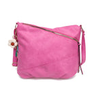 Multi Zip Crossbody Hobo with Flower Charm - Charming Charlie