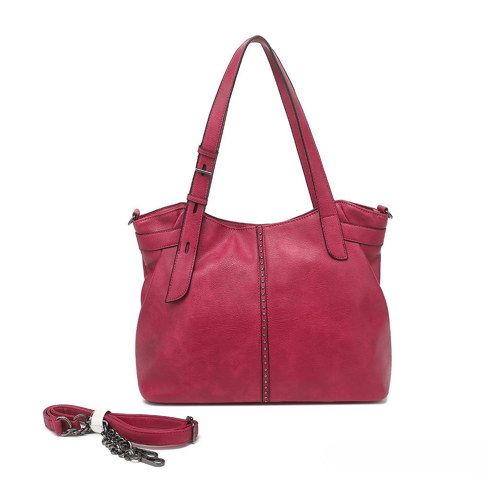 Double Handle Stud North South Tote - Charming Charlie