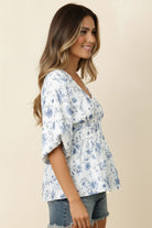 Sunday in Provence Peplum Blouse - Charming Charlie