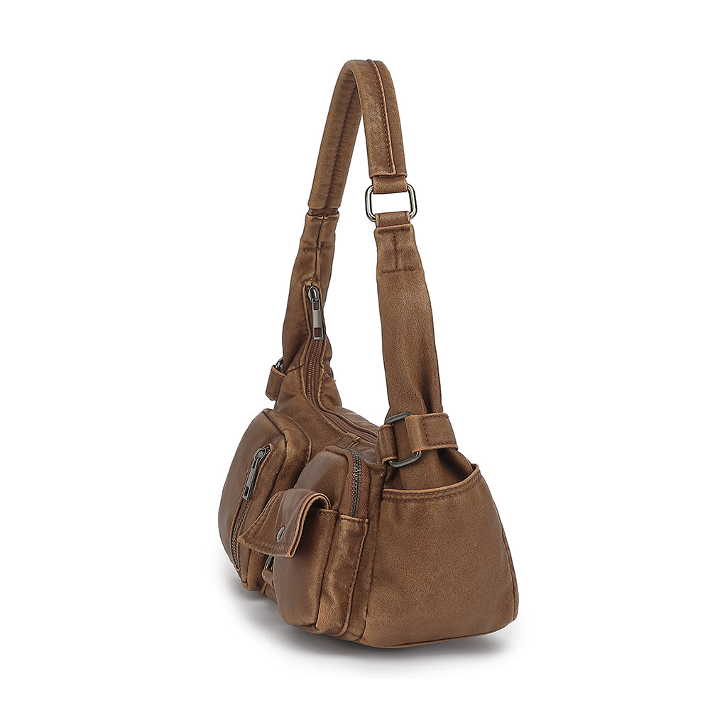 Distressed Washed E/W Hobo - Charming Charlie