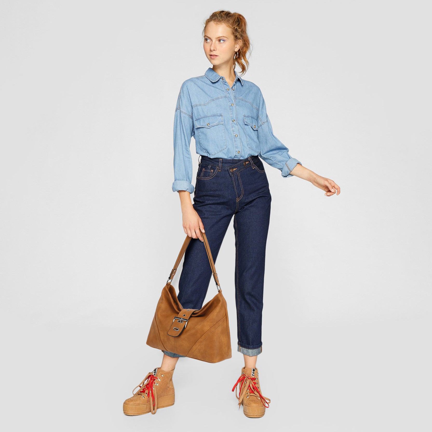Slouchy Hobo with Buckle Tab Over - Charming Charlie