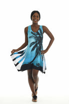 Sleeveless Palm Tree Print Short Dress - Shoreline Wear, Inc.