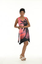 Sleeveless Palm Tree Print Short Dress - Shoreline Wear, Inc.