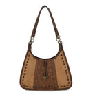 Double Handle Satchel with Whipstitch Detail and Charm - Charming Charlie