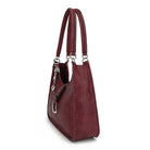 Double Handle Satchel with Whipstitch Detail and Charm - Charming Charlie