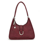 Double Handle Satchel with Whipstitch Detail and Charm - Charming Charlie