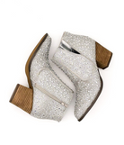 Shine Star Rhinestone Bootie in Silver - Charming Charlie