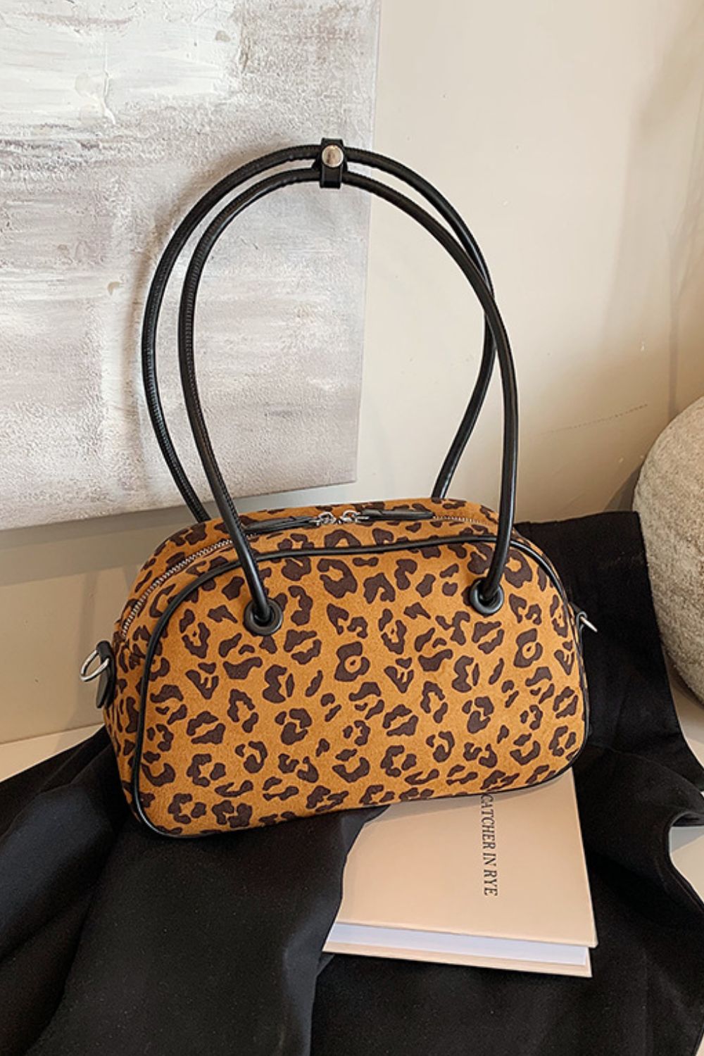 Leopard Suede Medium Shoulder Bag – Charming Charlie