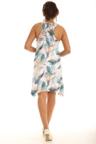 Short Peacock Feather Printed Dress - Shoreline Wear, Inc.