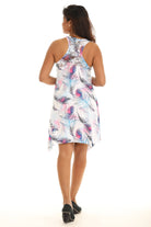 Short Peacock Feather Printed Dress - Shoreline Wear, Inc.