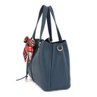 Triple Compartment Satchel with Scarf and Charm Detail - Charming Charlie