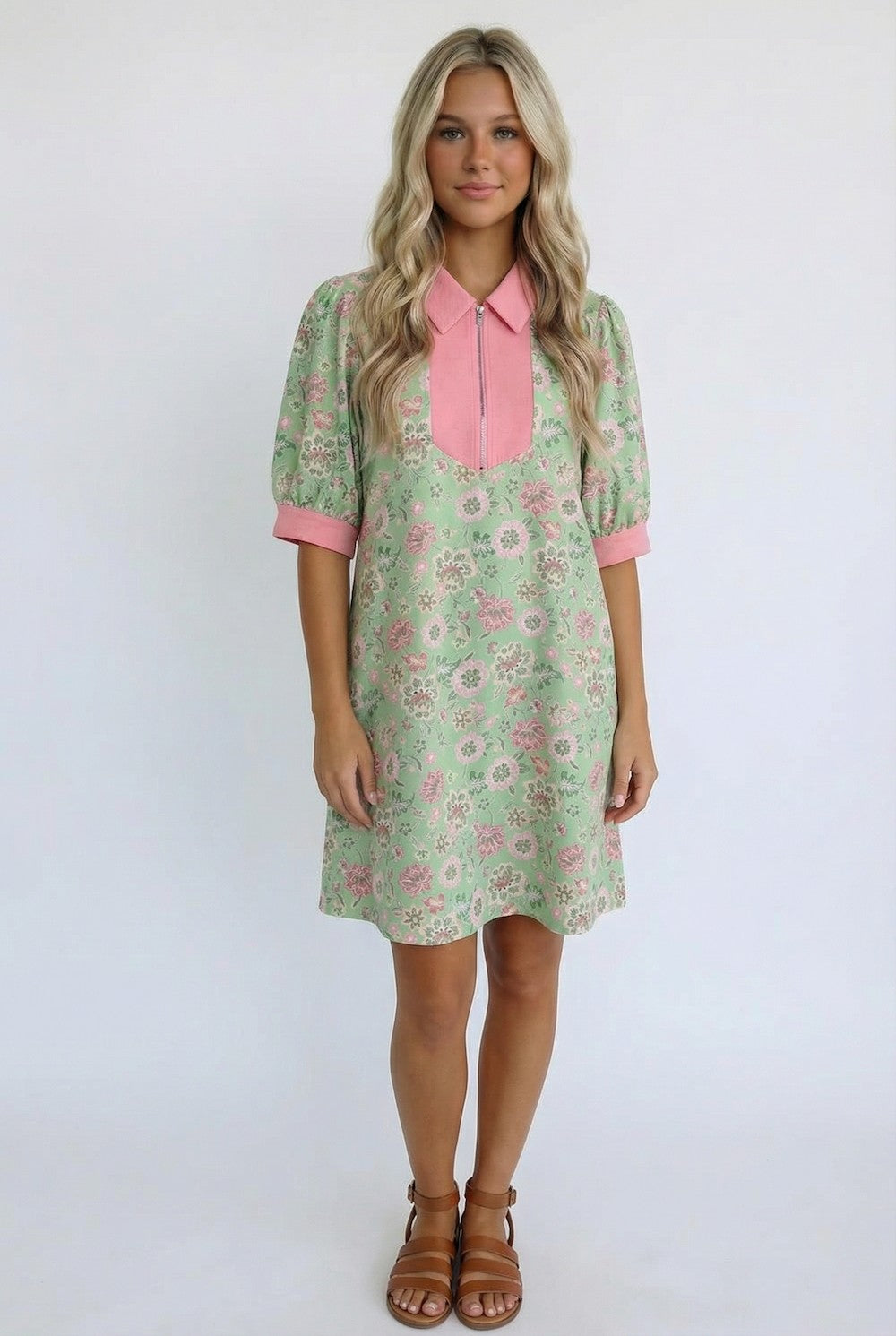 Blast From the Past Mint Blossom Dress - Charming Charlie