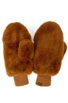 C.C Faux Fur Pop Top Mittens Gloves Shepherd Lining - Charming Charlie