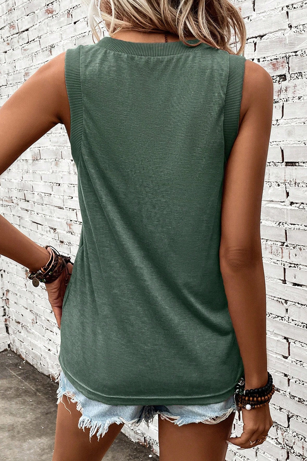 V-Neck Wide Strap Tank - Charming Charlie