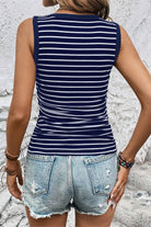 Striped Round Neck Tank - Charming Charlie
