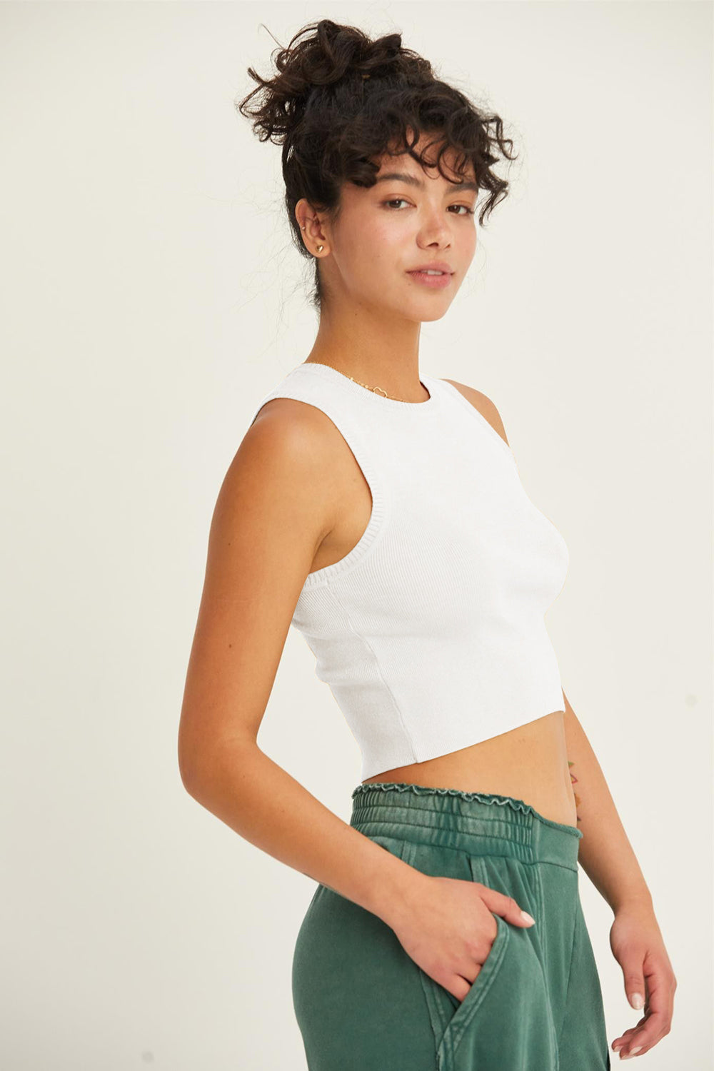 HYFVE Ribbed Knit Cropped Tank - Charming Charlie