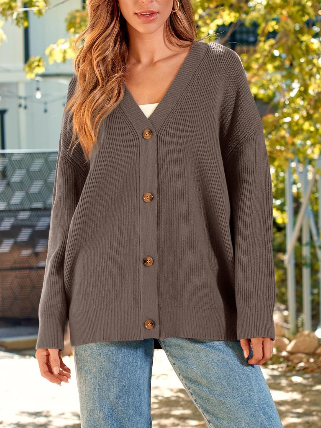 Button Down Long Sleeve Cardigan - Charming Charlie