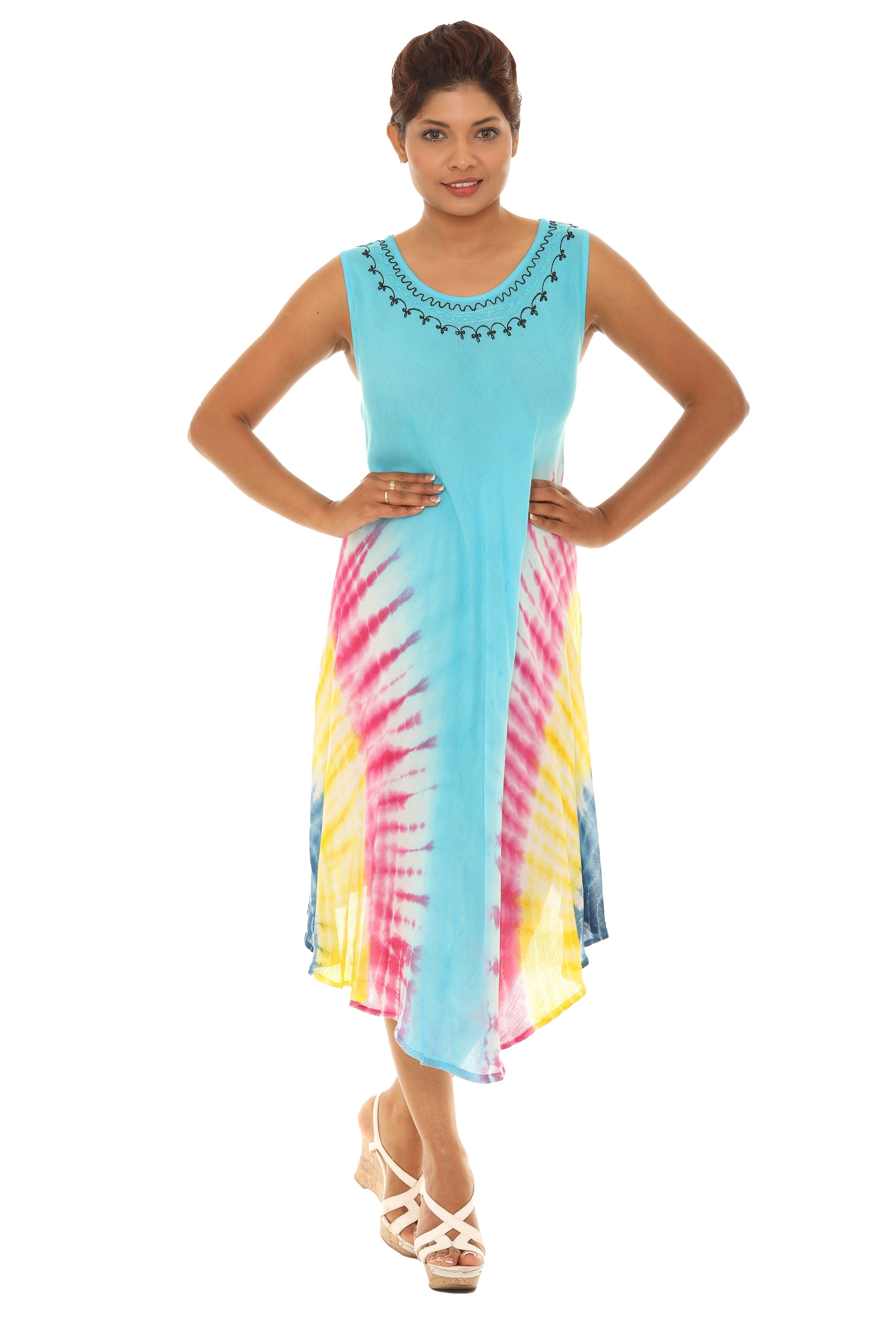 Tie Dye Rayon Sundress - Shoreline Wear, Inc.