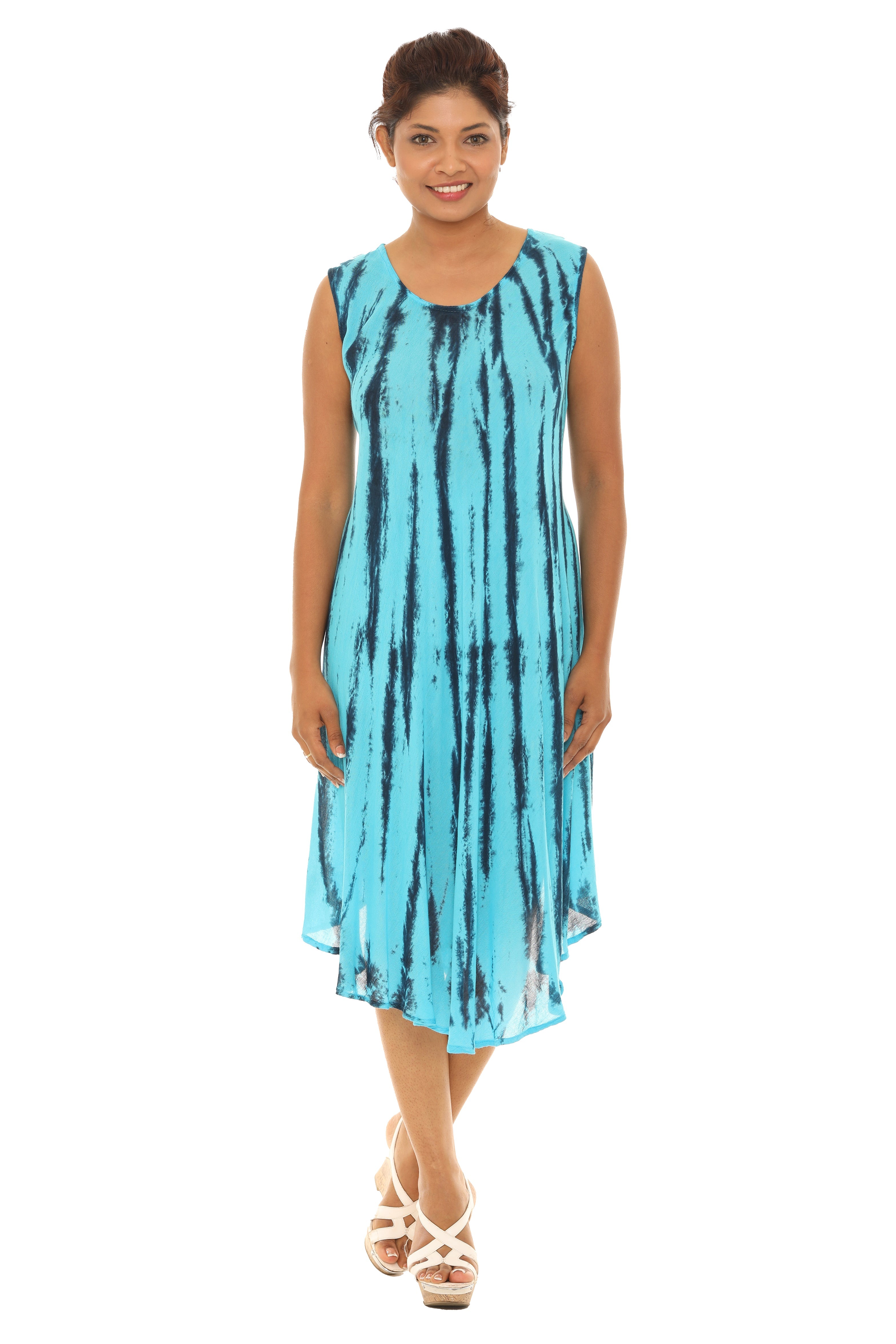 Tiger Tie Dye Rayon Sundress