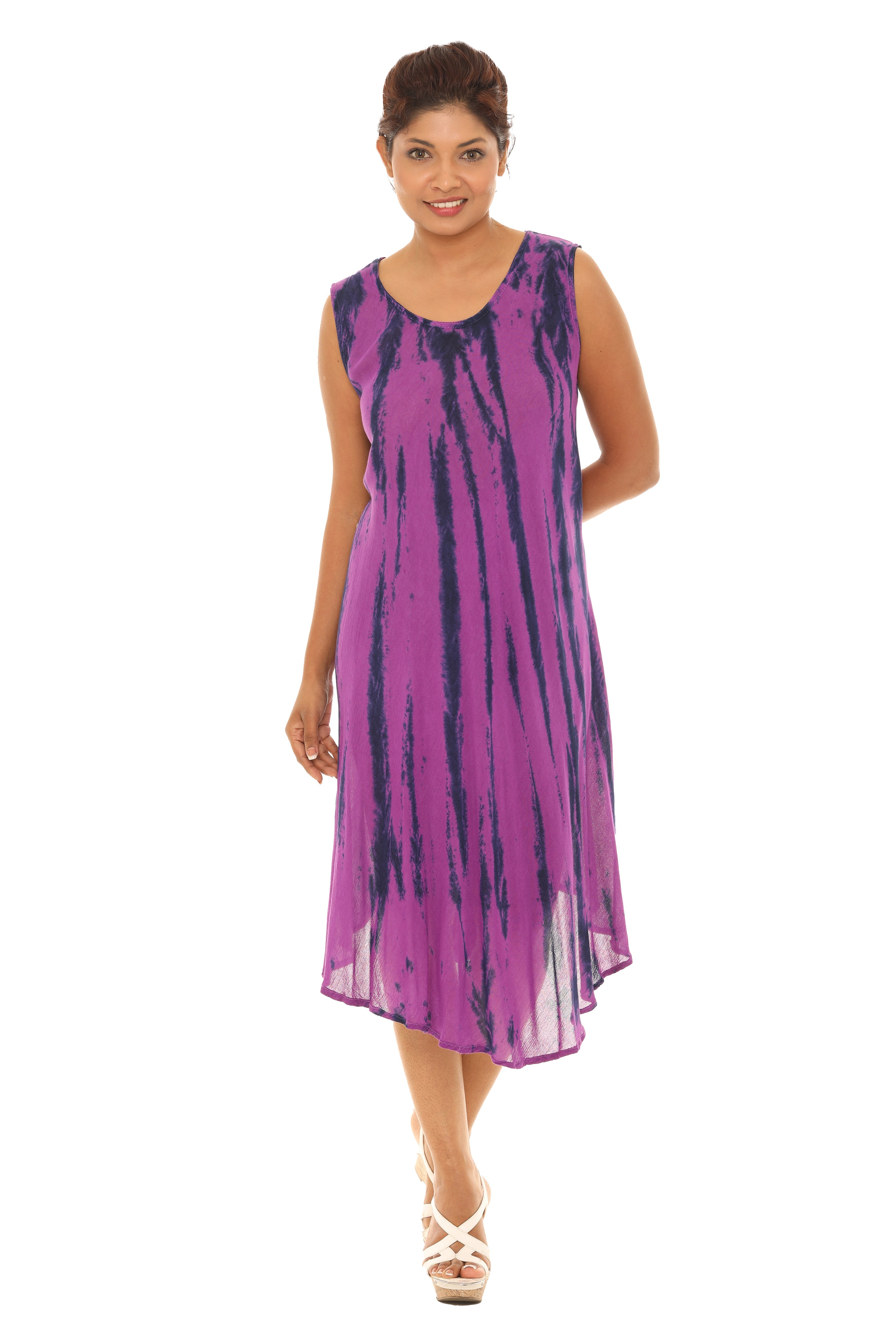 Tiger Tie Dye Rayon Sundress