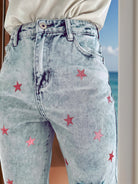 Distressed Star Jeans with Pockets - Charming Charlie