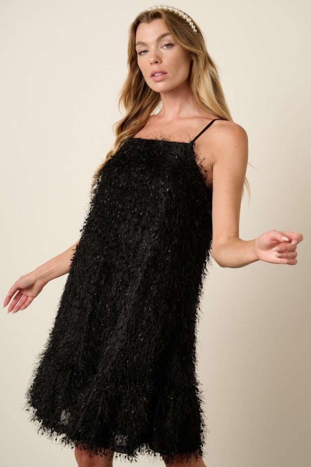 Mittoshop Feather Ruffle Hem Mini Cami Dress - Charming Charlie