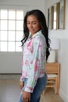 Thinking On It Open Back Floral Top - Charming Charlie