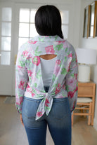 Thinking On It Open Back Floral Top - Charming Charlie