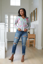 Thinking On It Open Back Floral Top - Charming Charlie