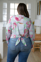 Thinking On It Open Back Floral Top - Charming Charlie