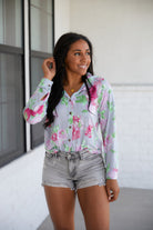 Thinking On It Open Back Floral Top - Charming Charlie