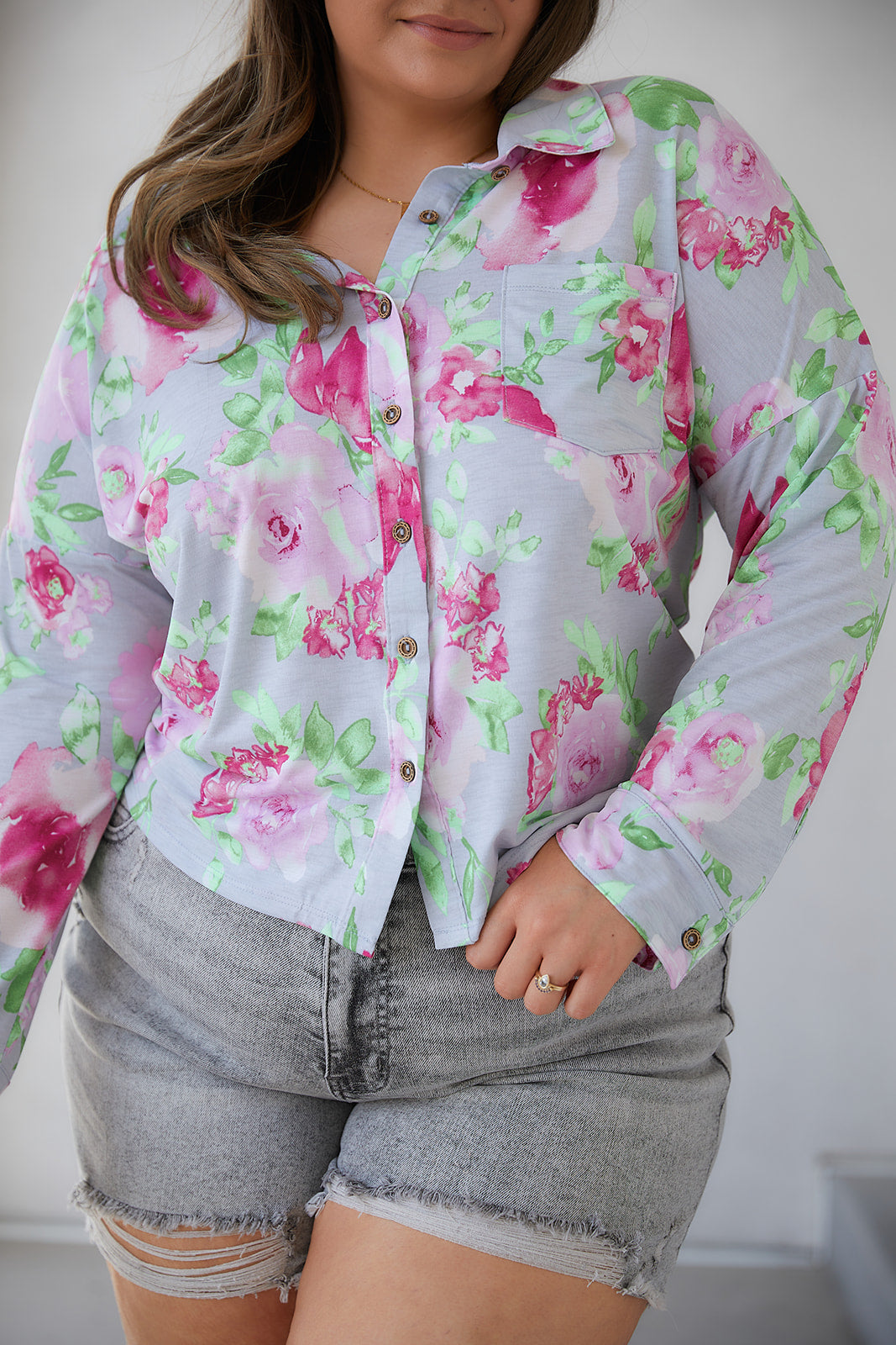 Thinking On It Open Back Floral Top - Charming Charlie