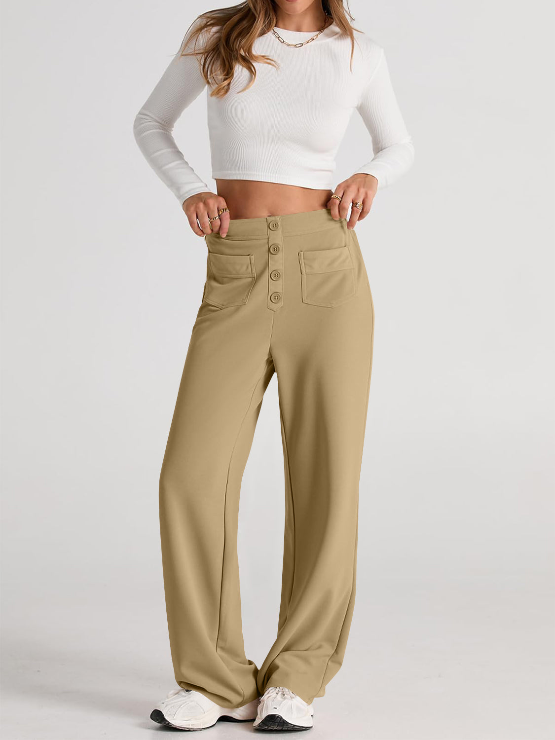 High Waist Wide Leg Pants - Charming Charlie