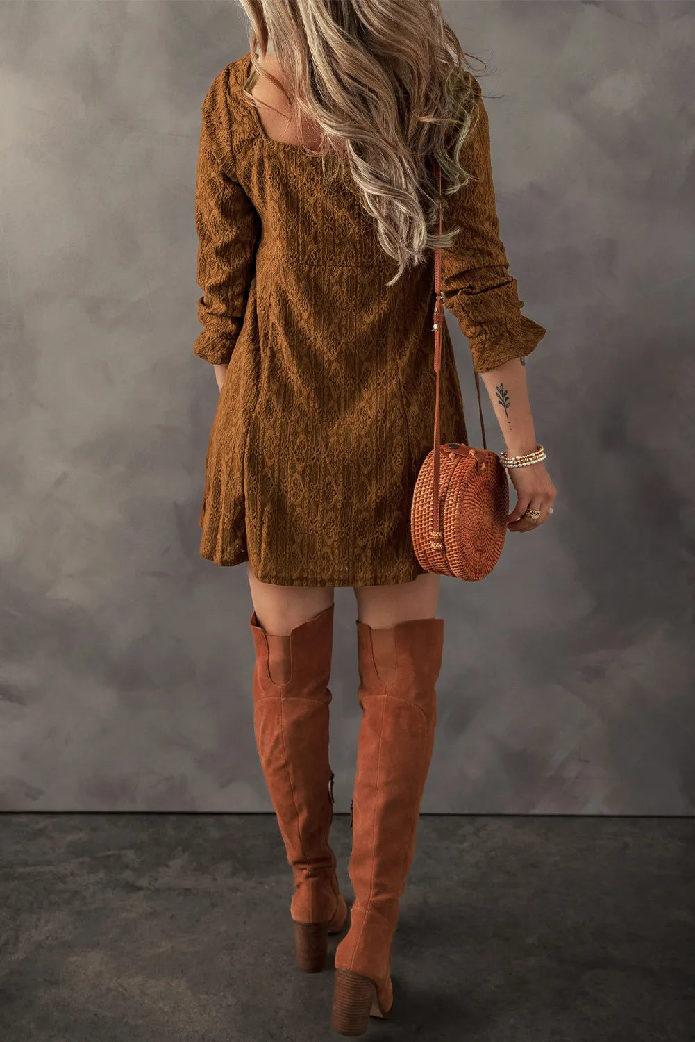 Textured Square Neck Mini Dress Charming Charlie Textured Square Neck Mini Dress Charming Charlie