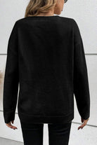 BOO Round Neck Long Sleeve Sweater - Charming Charlie