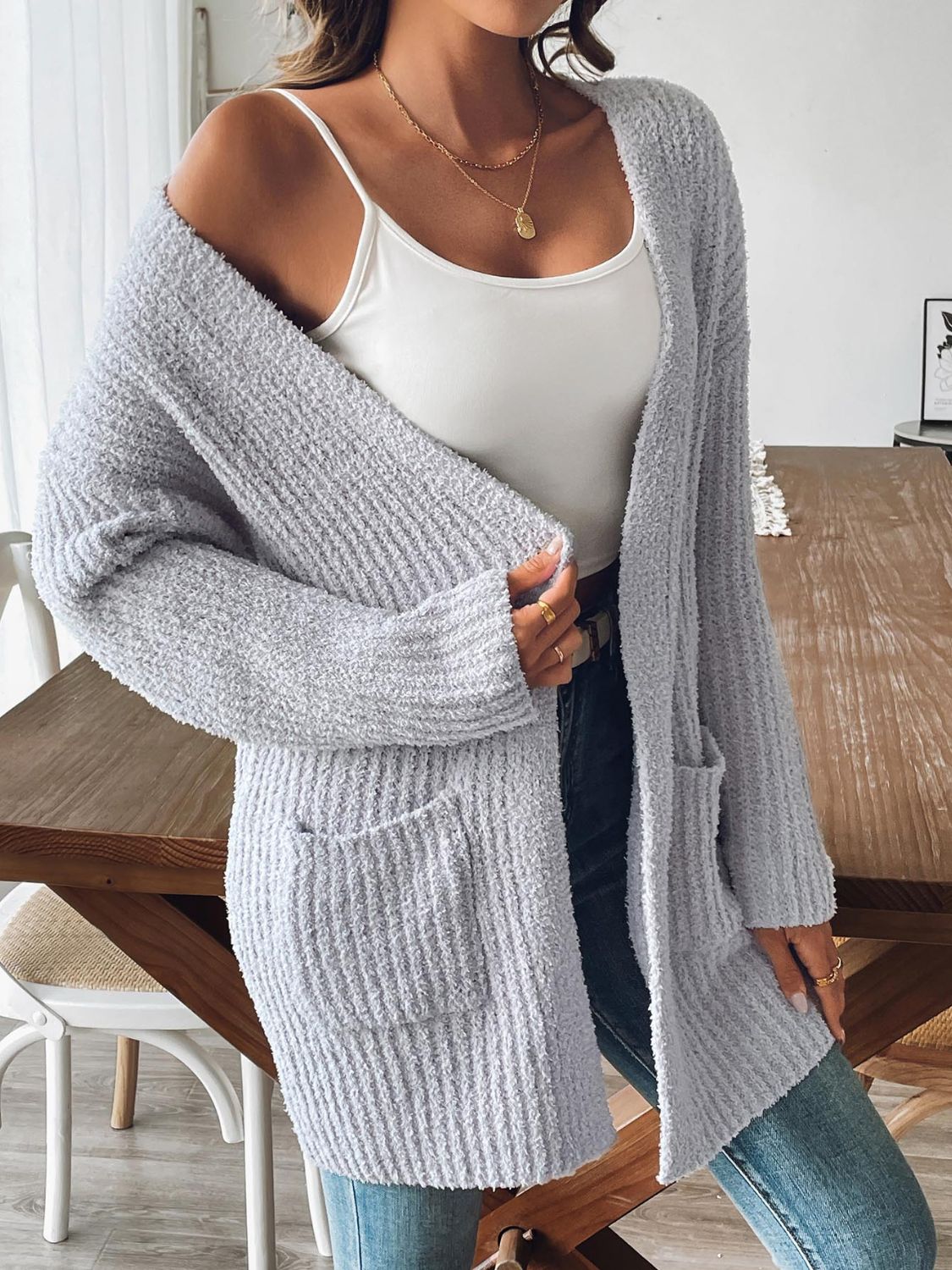 Open Front Long Sleeve Cardigan – Charming Charlie