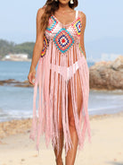 Fringe Spaghetti Strap Cover-Up - Charming Charlie