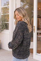 Campfire Marled Knit Sweater in Black - Charming Charlie