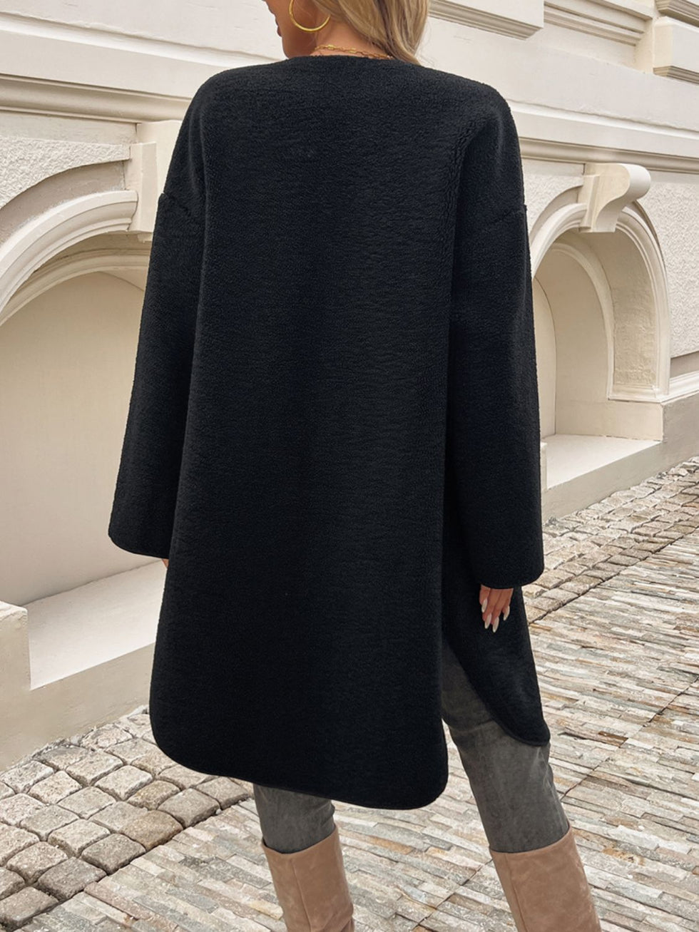 Devine Button Up Long Sleeve Hooded Cardigan