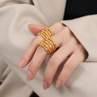 Titanium Steel Multi-Layered Ring - Charming Charlie