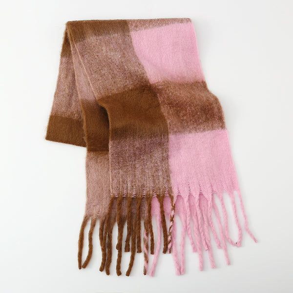 定価2.4万 LASTFRAME CHAOS SCARF ピンク 90×90cm 323a9d3c-5b75-44c5-a398-