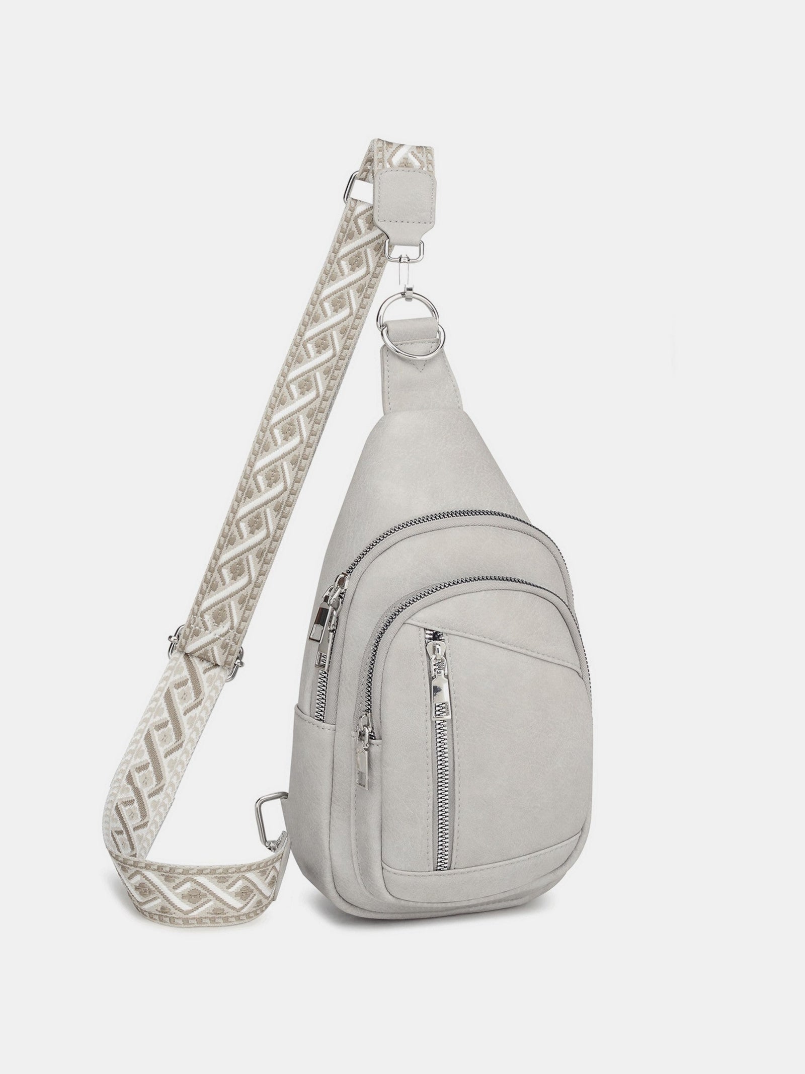 PU Leather Crossbody Bag with Two Detachable Strap - Charming Charlie