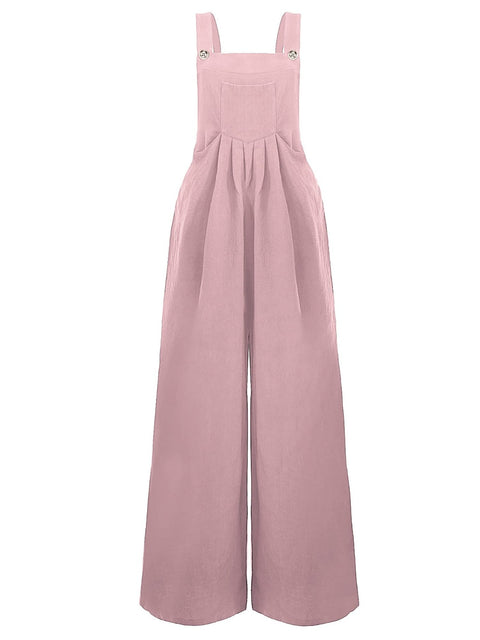 Square Neck Wide Strap Denim Overalls