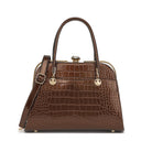 Croco Patent Leather Frame Satchel - Charming Charlie