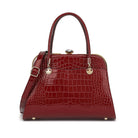 Croco Patent Leather Frame Satchel - Charming Charlie