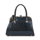Croco Patent Leather Frame Satchel - Charming Charlie