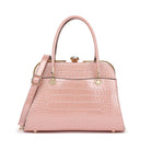 Croco Patent Leather Frame Satchel - Charming Charlie
