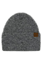Gray C.C Mohair Feel Wide Cuff Beanie